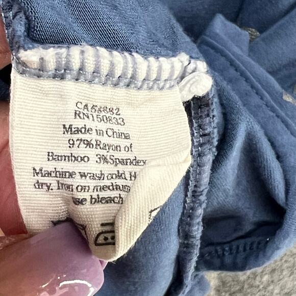 Kyte Baby Blanket Cover Blue Steel Hearts Bamboo Rayon Butter Soft Breathable - Picture 10 of 11